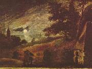 BROUWER, Adriaen Mondlandschaft oil on canvas